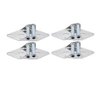 Hamwesh Charnières de Porte de Garage, Kit de Charnière de Porte de Garage en Acier galvanisé Robuste de Calibre 14, Charnières de Remplacement de de avec 4 Paquets et 16 Vis de Montage pour éclairage