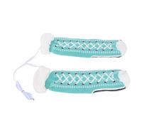 Hamwesh Chaussettes Chauffantes, Chaussettes Chauffantes électriques à Isolation épaisse Lavables et Rechargeables, Thermiques Chaudes USB avec Silicone Antidérapant (Lac Bleu)