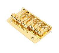 Hamwesh Chevalet de Basse à 5 Cordes, Base Moulée Robuste, 5 Selles Réglables, Construction en Alliage de Zinc avec Selles pour Guitares Basses électriques (GOLD)