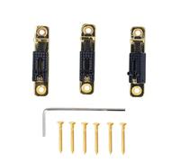 Hamwesh Chevalet de Guitare, Ensemble de 3 Ponts de Selle à Rouleau Unique pour une Installation Facile sur Guitare électrique, Construction en Métal avec Vis et clé Hexagonale pour la Pratique de