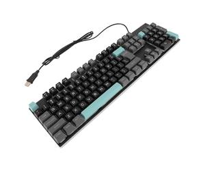 Hamwesh Clavier de Jeu Filaire, Clavier Mécanique à Grande Lettre avec 26 Touches, incliné, Résistant aux Déversements, Mini Compact rétroéclairé RVB pour PC, Ordinateur Portable, Dactylographie de