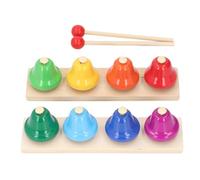 Hamwesh Cloches de Bureau pour Enfants, Ensemble de Cloches Colorées de 8 Notes avec Maillets en Bois, Jouets Musicaux éducatifs pour l'apprentissage Préscolaire et Le Développement Sensoriel