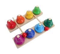 Hamwesh Cloches Diatoniques Arc-en-Ciel à 8 Notes pour Enfants, Instrument de Percussion, Jouets d'apprentissage Musical Préscolaire avec Maillets en Bois, Jouet Musical éducatif, Cadeau pour