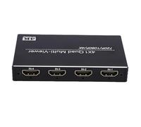 Hamwesh Commutateur d'affichage HDMI multiviewer 4 entrées/1 Sortie pour Quatre écrans, Commutation Fluide Compatible 4K 30 Hz avec télécommande et câble d'alimentation.