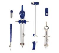 Hamwesh Compas de Géométrie, 2 Tailles, Alliage de Zinc, Boîte Incassable | Kit de dessin mathématique avec faisceau d\'extension, stylo à règle, porte-crayon, pour cours d\'ingénierie de dessin