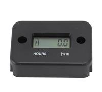 Hamwesh Compteur Horaire Inductif, Compteur Horaire Numérique LCD pour Petits Moteurs avec Construction ABS étanche et Connexion de Fil de Bougie d'allumage, pour Tondeuse à Gazon, Bateau, Moto, VTT
