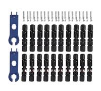 Hamwesh Connecteurs Solaires, 10 Connecteurs de Câbles Solaires Set Solar Imperproof avec 2 PCS Pandes pour Accessoires de Panneaux