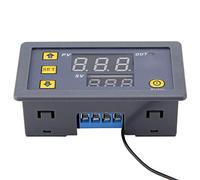 Hamwesh Contrôleur de Température, Thermostat Numérique Programmable en Mode Chauffage et Refroidissement avec Sonde étanche pour Système Solaire de Four d'incubateur 12 V 24 V 110 220 Calibrage de