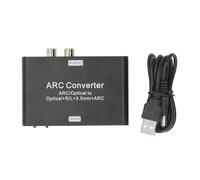 Hamwesh Convertisseur Audio Numérique vers Analogique 192KHz, Optique | Adaptateur Audio optique vers analogique, alliage d\'aluminium, 5.1 canaux, ARC, amplificateur TV, haut-parleur, casque