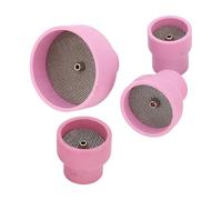 Hamwesh Coupelles de Soudage TIG en Céramique, Kit de 4 Trous de 2,4 Mm avec Filtre en Acier Inoxydable, Sortie de Gaz Uniforme, Kit de Coupelles TIG, de Lentilles de Gaz pour Alliages d'aluminium,
