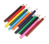 Hamwesh Crayons de Couleur, 12 Crayons de Dessin d'art avec Bois Synthétique et Cire avec une Longueur de 8,5 Cm pour les Livres de Coloriage Adultes Artisanat