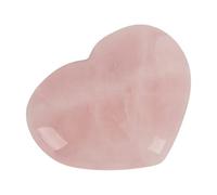 Hamwesh Cœur de Quartz Rose, Cristal de Guérison pour Soulager l'anxiété, Cristal en Forme de Cœur avec énergie de Guérison pour la Méditation, Reiki, équilibrage des Chakras, Cadeau pour la