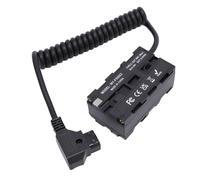 Hamwesh D Tap to NP F Batterie Factice, Affichage Numérique de la Tension, Circuits de sécurité D'entrée Double Face, Adaptateur 'Alimentation, Batterie Factice ABS avec Plug and Play pour