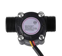 Hamwesh Débitmètre à Effet Hall, 1-30 L/min, G1/2 DN15, Sortie en Onde | Capteur de débit d\'eau, arbre en acier inoxydable, joint étanche, conception compacte, d\'entrée de chauffe-eau, colle