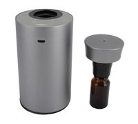 Hamwesh Diffuseur d'huiles Essentielles, Diffuseur d'aromathérapie Silencieux sans Eau à Piles, Petit sans Fil avec intensité Réglable en Un pour Voiture, Chambre de bébé, Hôtel (Grey)