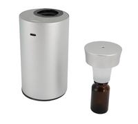 Hamwesh Diffuseur d'huiles Essentielles, Diffuseur d'aromathérapie Silencieux sans Eau à Piles, Petit sans Fil avec intensité Réglable en Un pour Voiture, Chambre de bébé, Hôtel (Silver)