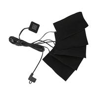 Hamwesh Élément Chauffant Réglable en Tissu électrique USB pour Le Cou, Le Dos, l'abdomen, Les Lombaires, adapté au Chauffage du Lit pour Animaux de Compagnie, Noir, 1 Coussin