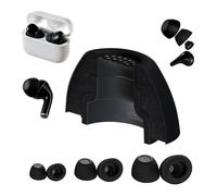 Hamwesh Embouts d'oreille en Mousse à Mémoire de Forme pour écouteurs iOS Pro 1ère et 2ème Génération, Embouts de Remplacement pour Isolation Phonique, avec Silicone Souple et Mousse (Black)