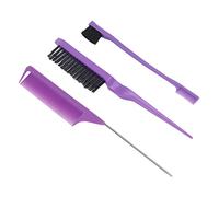 Hamwesh Ensemble de 3 Brosses de Teinture pour Cheveux Violets, Peigne de Coiffure Multifonction pour Utilisation sur Cheveux Secs