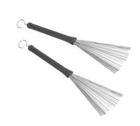 Hamwesh Ensemble de Brosses à Tambour Rétractables Réglables avec Fil en Acier Inoxydable Robuste, Accessoires de Percussion Jazz, Brosse à Baguettes 2 Pièces pour Musiciens