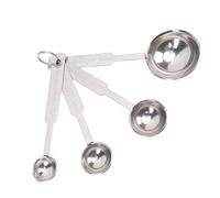 Hamwesh Ensemble de Cuillères à Mesurer, 4 Pièces en Acier Inoxydable de qualité Alimentaire, Mesures Gravées, Petite Cuillère à Soupe, Ensemble de Cuillères à café, Tasses à Mesurer en Acier