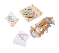 Hamwesh Ensemble de Puzzle éducatif en Bois avec Lettres et Chiffres, Blocs Empilables 3 en 1, Forme de Jouet, Trieur de Couleurs, Panneau d'activité pour Enfants, Tout-Petits de 3 à 5 Ans,