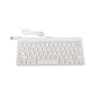 Hamwesh Ensemble de Souris Ultra Fine avec Clavier USB Filaire et Souris Optique de Jeu Compacte pour Le Travail de Bureau et Le Divertissement (White)