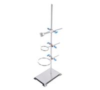 Hamwesh Ensemble de Supports de Laboratoire, Base Stable en Acier Inoxydable, Ensemble de Supports de Laboratoire Anticorrosion, de de avec Pince à Flacon, Pince à Burette pour Expériences de Chimie