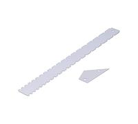 Hamwesh Ensemble D'outils de Mesure de Guitare, Règle de Nivellement de Frette à Bord Droit en Aluminium avec Bord Droit cranté, pour Guitare électrique, Acoustique, Basse, (SILVER)