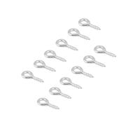 Hamwesh Épingles à œil en Alliage Filetables, 200 Pièces, or, Argent, Bronze, pour Pendentifs, Breloques, Cadres Photo, épingles à œil de 0,16 X 0,3 Pouces pour les Amateurs D'artisanat (SILVER)