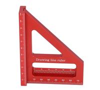 Hamwesh Équerre de Charpentier, Construction en Alliage d'aluminium épaissi, Règle de Mesure Multi-angle 3D, Rapporteur carré pour le Travail du Bois avec Mesure de Glissement Facile pour