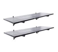 Hamwesh Étagères Murales de Garage, 46,46 X 18,11 Pouces, Paquet de 2 | Chacun 250 Lb, Acier Antirouille, Espacement Réglable, Gain de Place, Kit D'installation Complet, pour le Stockage D'atelier