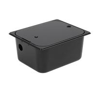 Hamwesh Évier de Camping-car, Lavabo carré en Acier Inoxydable de 12,6x10,24x5,91 Pouces avec Couvercle en Verre trempé, Drain de 40 Mm, pour Camping-car, Bateau, Caravane et van