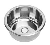 Hamwesh Évier de Préparation à Barre Ronde de 9 Pouces, Acier Inoxydable 304, Poli Miroir, Résistant aux Rayures, Résistant à la Chaleur, Grande capacité, Conception de Drainage Efficace, avec