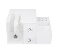 Hamwesh Fabricant de Ventilateurs de Cils, Séparateur de Cils Automatique à Rotation Manuelle, Machine à Fleurir les avec 2 Tiroirs et Boîte de Rangement Latérale Agrandie pour les Artistes