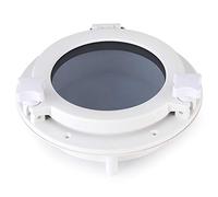 Hamwesh , Fenêtre Marine en ABS Blanc avec Verre trempé de 4 Mm en Acier Inoxydable 316, à Ouverture Ronde, Construction Facile à Clipser, Raccords Synthétiques pour Yacht et Camping-Car Sky Window