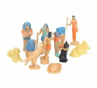 Hamwesh Figurines d'Egypte Ancienne, 12 PCS Modèles de Reine égyptiens Modèles de Sculpture Exquise PVC pour Décoration Intérieure avec Ensemble d'affichage