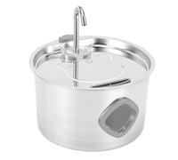 Hamwesh Fontaine à Eau pour Animaux de Compagnie, 3,2 L en Acier Inoxydable Ultra Silencieuse <25 DB, Alimentée par USB, Fontaine Automatique pour Chat avec Indicateur de Niveau d'eau et Brosse de