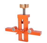 Hamwesh Gabarit de Montage de Porte D'armoire, Outil en Alliage D'aluminium de Positionnement à Double Trou de Guidage avec Tampons en Caoutchouc pour le Travail du Bois, Portes