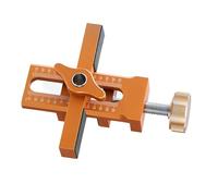 Hamwesh Gabarit de Porte d'armoire, Gabarit de Charnière d'armoire en Alliage 'aluminium à Hauteur Réglable de 0 à 30 Mm, Outil 'installation de Matériel 'armoire avec Embouts de Tarière de 6