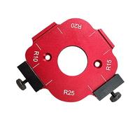 Hamwesh Gabarit de Rayon de Coin Rond, 4 en 1 R10 R15 R20 R25 en Alliage d'aluminium, Gabarit de Rayon de Coin de Table de Routeur, Outil Auxiliaire de Coupe d'arc avec Mèche de Toupie pour