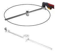 Hamwesh Guide de Coupe, Outil de Coupe de Cercle de Boussole de Torche en Acier Inoxydable de 50 Cm avec Règle d'échelle pour Fixation de Base Magnétique et Coupes Circulaires Précises de 100 Cm de