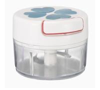 Hamwesh Hachoir à Ail, Robot Culinaire Manuel Compact et Portable avec Lames en Acier Inoxydable pour Piments au Gingembre, Purée de Nourriture pour bébé, Usage Domestique et Extérieur (BLUE)