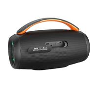 Hamwesh Haut-Parleur Portable, Basses Puissantes de 60 W, Couplage Stéréo sans Fil, Lumières RVB, Batterie 8 000 MAh, pour Fête à la Maison, avec BT 5.3, Léger (Black)