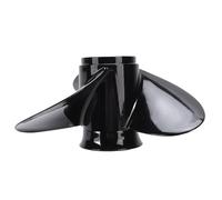 Hamwesh Hélice Marine, Finition Noire en Alliage d'aluminium, Hélice de Bateau 10 3 8 X 13, de Remplacement de Moteur Hors-Bord avec Rondelle pour Hors-Bord 9,9 15 18 20 25