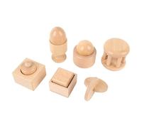 Hamwesh Hochet en Bois pour bébé, 11 Pièces Jouets Montessori pour 1 an, Jouets de Développement Sensoriel avec Ensemble d'anneaux Assortis de Forme pour nouveau-né et Tout-petit