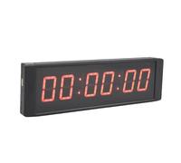 Hamwesh Horloge de Course, Compte à Rebours LED à 6 Chiffres de 3,8 Cm avec Horloge Murale Numérique pour événements de Course à Pied, Chronomètre, Cadre en Aluminium, Télécommande, Distance de 30 M,