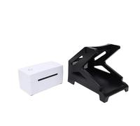 Hamwesh Imprimante D'étiquettes Thermique Bluetooth avec Support, 150 Mm/s Haute Vitesse 203 DPI USB sans Fil 4x6, Imprimante D'étiquettes D'expédition sans Encre pour Entreprises (Prise UE 220V)