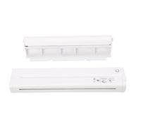 Hamwesh Imprimante Thermique, Batterie 2000 MAh Imprimante Portable sans Fil Bluetooth 5 4 avec Support étui de Transport 3 Rouleaux Kit de Papier pour Voyage Bureau Voiture Maison (White)