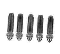 Hamwesh Jeu de Buses d'imprimante 3D, Acier trempé M6x25 Mm 0,2 Mm 0,4 0,6 0,8, Buse en Acier trempé avec 5 Pièces de Rechange pour Carbon